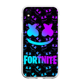 Чехол для iPhone XS Max матовый с принтом FORTNITE x MARSHMELLO NEON  в городе Новоалтайск, Силикон | Область печати: задняя сторона чехла, без боковых панелей | 2019 | armor | armour | cybersport | esport | fortnite | game | llama | logo | броня | игра | киберспорт | лама | фиолетовый | фирменные цвета | фортнайт