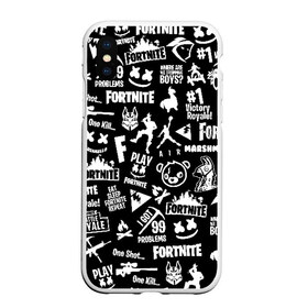 Чехол для iPhone XS Max матовый с принтом FORTNITE ПАТТЕРН ФОРТНАЙТ ПАТТЕРН в городе Новоалтайск, Силикон | Область печати: задняя сторона чехла, без боковых панелей | Тематика изображения на принте: fortnite | fortnite 2 | fortnite x маршмелло | ikonik | marshmello | ninja | ninja streamer | иконик | ниндзя | фортнайт | фортнайт 2 | фортнайт глава 2