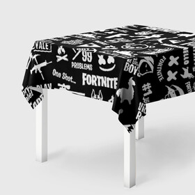 Скатерть 3D с принтом FORTNITE ПАТТЕРН / ФОРТНАЙТ ПАТТЕРН в городе Новоалтайск, 100% полиэстер (ткань не мнется и не растягивается) | Размер: 150*150 см | fortnite | fortnite 2 | fortnite x маршмелло | ikonik | marshmello | ninja | ninja streamer | иконик | ниндзя | фортнайт | фортнайт 2 | фортнайт глава 2