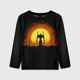 Детский лонгслив 3D с принтом EVANGELION в городе Новоалтайск, 100% полиэстер | длинные рукава, круглый вырез горловины, полуприлегающий силуэт
 | angel | eva | evangelion | neon genesis evangelion | nerv | аска лэнгли сорью | ева | евангелион | мисато кацураги | рей аянами | синдзи