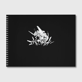Альбом для рисования с принтом EVANGELION (LOGO) в городе Новоалтайск, 100% бумага
 | матовая бумага, плотность 200 мг. | Тематика изображения на принте: angel | eva | evangelion | neon genesis evangelion | nerv | аска лэнгли сорью | ева | евангелион | мисато кацураги | рей аянами | синдзи