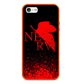 Чехол для iPhone 5/5S матовый с принтом EVANGELION (NERV) в городе Новоалтайск, Силикон | Область печати: задняя сторона чехла, без боковых панелей | angel | eva | evangelion | neon genesis evangelion | nerv | аска лэнгли сорью | ева | евангелион | мисато кацураги | рей аянами | синдзи