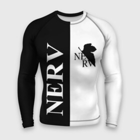 Мужской рашгард 3D с принтом Nerv black в городе Новоалтайск,  |  | angel | eva | evangelion | neon genesis evangelion | nerv | аска лэнгли сорью | ева | евангелион | мисато кацураги | рей аянами | синдзи