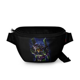 Поясная сумка 3D с принтом EVANGELION в городе Новоалтайск, 100% полиэстер | плотная ткань, ремень с регулируемой длиной, внутри несколько карманов для мелочей, основное отделение и карман с обратной стороны сумки застегиваются на молнию | angel | eva | evangelion | neon genesis evangelion | nerv | аска лэнгли сорью | ева | евангелион | мисато кацураги | рей аянами | синдзи