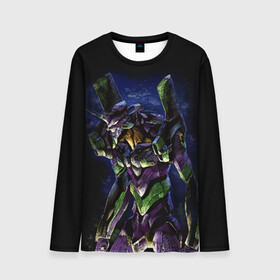 Мужской лонгслив 3D с принтом EVANGELION в городе Новоалтайск, 100% полиэстер | длинные рукава, круглый вырез горловины, полуприлегающий силуэт | angel | eva | evangelion | neon genesis evangelion | nerv | аска лэнгли сорью | ева | евангелион | мисато кацураги | рей аянами | синдзи
