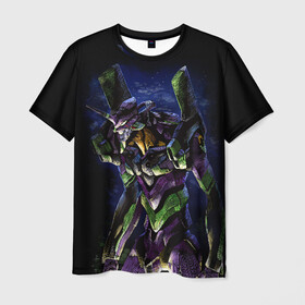 Мужская футболка 3D с принтом EVANGELION в городе Новоалтайск, 100% полиэфир | прямой крой, круглый вырез горловины, длина до линии бедер | angel | eva | evangelion | neon genesis evangelion | nerv | аска лэнгли сорью | ева | евангелион | мисато кацураги | рей аянами | синдзи