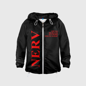 Детская ветровка 3D с принтом Nerv logo в городе Новоалтайск, 100% полиэстер | подол и капюшон оформлены резинкой с фиксаторами, по бокам два кармана без застежек, один потайной карман на груди | angel | eva | evangelion | neon genesis evangelion | nerv | аска лэнгли сорью | ева | евангелион | мисато кацураги | рей аянами | синдзи