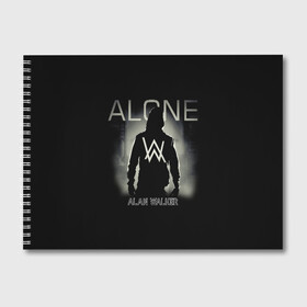 Альбом для рисования с принтом Alan Walker в городе Новоалтайск, 100% бумага
 | матовая бумага, плотность 200 мг. | Тематика изображения на принте: alan | alone | darkside | different | dj | faded | house | k 391 | live | music | olav | remix | techno | walker | walkers | walkzz | world | алан | диджей | техно | уокер