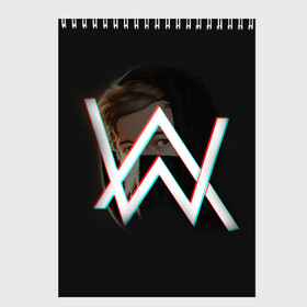 Скетчбук с принтом Alan Walker в городе Новоалтайск, 100% бумага
 | 48 листов, плотность листов — 100 г/м2, плотность картонной обложки — 250 г/м2. Листы скреплены сверху удобной пружинной спиралью | alan | alone | darkside | different | dj | faded | house | k 391 | live | music | olav | remix | techno | walker | walkers | walkzz | world | алан | диджей | техно | уокер