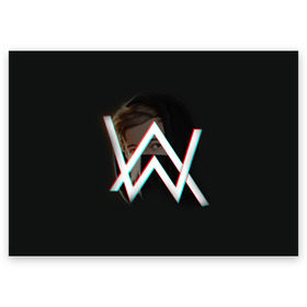 Поздравительная открытка с принтом Alan Walker в городе Новоалтайск, 100% бумага | плотность бумаги 280 г/м2, матовая, на обратной стороне линовка и место для марки
 | Тематика изображения на принте: alan | alone | darkside | different | dj | faded | house | k 391 | live | music | olav | remix | techno | walker | walkers | walkzz | world | алан | диджей | техно | уокер