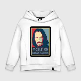 Детское худи Oversize хлопок с принтом Киану Ривз - Ты потрясающий - Keanu Reeves в городе Новоалтайск, френч-терри — 70% хлопок, 30% полиэстер. Мягкий теплый начес внутри —100% хлопок | боковые карманы, эластичные манжеты и нижняя кромка, капюшон на магнитной кнопке | 2077 | action | baba | boogieman | breathtaking | cinema | cyberpunk | john | keanu | matrix | movie | reeves | rpg | wick | yaga | баба | боевик | бугимен | джон | киану | киберпанк | кино | матрица | потрясающий | ривз | уик | фильм | 