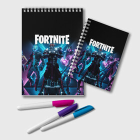 Блокнот с принтом FORTNITE 10 СЕЗОН в городе Новоалтайск, 100% бумага | 48 листов, плотность листов — 60 г/м2, плотность картонной обложки — 250 г/м2. Листы скреплены удобной пружинной спиралью. Цвет линий — светло-серый
 | Тематика изображения на принте: 10 сезон | fortnite | фортнайт