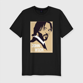 Мужская футболка хлопок Slim с принтом John Wick в городе Новоалтайск, 92% хлопок, 8% лайкра | приталенный силуэт, круглый вырез ворота, длина до линии бедра, короткий рукав | Тематика изображения на принте: 2077 | action | baba | boogieman | breathtaking | cinema | cyberpunk | john | keanu | matrix | movie | reeves | rpg | wick | yaga | баба | боевик | бугимен | джон | киану | киберпанк | кино | матрица | потрясающий | ривз | уик | 
