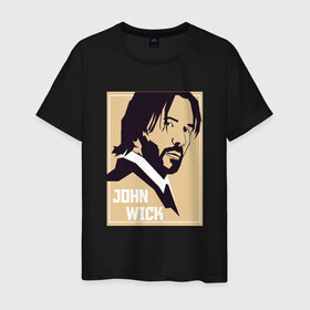 Мужская футболка хлопок с принтом John Wick в городе Новоалтайск, 100% хлопок | прямой крой, круглый вырез горловины, длина до линии бедер, слегка спущенное плечо. | 2077 | action | baba | boogieman | breathtaking | cinema | cyberpunk | john | keanu | matrix | movie | reeves | rpg | wick | yaga | баба | боевик | бугимен | джон | киану | киберпанк | кино | матрица | потрясающий | ривз | уик | 