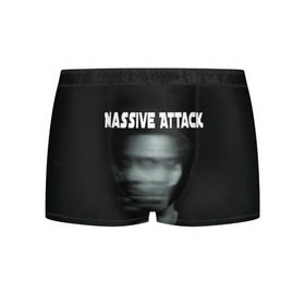 Мужские трусы 3D с принтом Massive Attack в городе Новоалтайск, 50% хлопок, 50% полиэстер | классическая посадка, на поясе мягкая тканевая резинка | грант маршалл | роберт дель ная | трип хоп