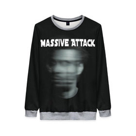Женский свитшот 3D с принтом Massive Attack в городе Новоалтайск, 100% полиэстер с мягким внутренним слоем | круглый вырез горловины, мягкая резинка на манжетах и поясе, свободная посадка по фигуре | грант маршалл | роберт дель ная | трип хоп