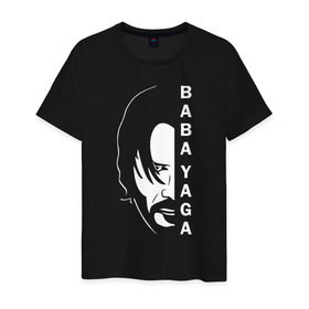 Мужская футболка хлопок с принтом John Wick - Baba Yaga в городе Новоалтайск, 100% хлопок | прямой крой, круглый вырез горловины, длина до линии бедер, слегка спущенное плечо. | 2077 | action | baba | boogieman | breathtaking | cinema | cyberpunk | john | keanu | matrix | movie | reeves | rpg | wick | yaga | баба | боевик | бугимен | джон | киану | киберпанк | кино | матрица | потрясающий | ривз | уик | фильм | 