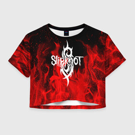 Женская футболка Cropp-top с принтом SLIPKNOT в городе Новоалтайск, 100% полиэстер | круглая горловина, длина футболки до линии талии, рукава с отворотами | corey taylor | mick thomson. | music | slipknot | we are not your kind | альтернативный метал | готик | грув метал | метал | музыка | ню метал | слипкнот | слипнот