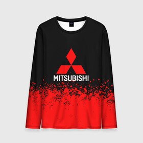 Мужской лонгслив 3D с принтом MITSUBISHI в городе Новоалтайск, 100% полиэстер | длинные рукава, круглый вырез горловины, полуприлегающий силуэт | mitsubishi | sport | митсубиси | митсубиши | спорт
