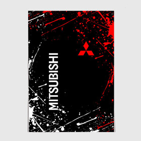 Постер с принтом MITSUBISHI в городе Новоалтайск, 100% бумага
 | бумага, плотность 150 мг. Матовая, но за счет высокого коэффициента гладкости имеет небольшой блеск и дает на свету блики, но в отличии от глянцевой бумаги не покрыта лаком | mitsubishi | sport | митсубиси | митсубиши | спорт