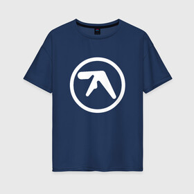 Женская футболка хлопок Oversize с принтом Aphex Twin в городе Новоалтайск, 100% хлопок | свободный крой, круглый ворот, спущенный рукав, длина до линии бедер
 | intelligent dance music | драм энд бэйс | ричард дэвид джеймс | техно | эйсид | эмбиент