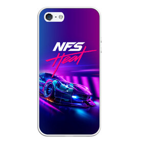 Чехол для iPhone 5/5S матовый с принтом NEED FOR SPEED - HEAT (2019) в городе Новоалтайск, Силикон | Область печати: задняя сторона чехла, без боковых панелей | 2019 | auto | for | game | games | heat | logo | need | neon | nfs | racing | speed | symbol | tuning | авто | гонки | жажда | жара | игра | игры | лого | логотип | неон | нфс | символ | скорости | тепло | тюнинг | хеат | хит | хот