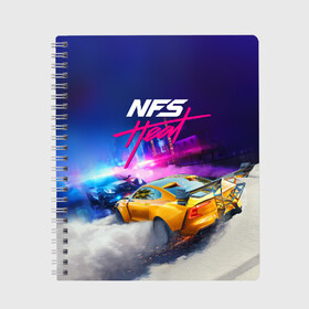 Тетрадь с принтом NEED FOR SPEED - HEAT (2019) в городе Новоалтайск, 100% бумага | 48 листов, плотность листов — 60 г/м2, плотность картонной обложки — 250 г/м2. Листы скреплены сбоку удобной пружинной спиралью. Уголки страниц и обложки скругленные. Цвет линий — светло-серый
 | 2019 | auto | for | game | games | heat | logo | need | neon | nfs | racing | speed | symbol | tuning | авто | гонки | жажда | жара | игра | игры | лого | логотип | неон | нфс | символ | скорости | тепло | тюнинг | хеат | хит | хот