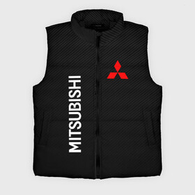 Мужской жилет утепленный 3D с принтом MITSUBISHI (carbon) в городе Новоалтайск,  |  | mitsubishi | sport | митсубиси | митсубиши | спорт