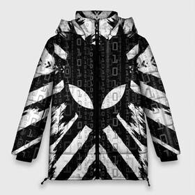 Женская зимняя куртка 3D с принтом Alien в городе Новоалтайск, верх — 100% полиэстер; подкладка — 100% полиэстер; утеплитель — 100% полиэстер | длина ниже бедра, силуэт Оверсайз. Есть воротник-стойка, отстегивающийся капюшон и ветрозащитная планка. 

Боковые карманы с листочкой на кнопках и внутренний карман на молнии | alien | area | matrix | moon | nasa | ufo | звезды | земля | зона 51 | код | космос | летающая тарелка | луна | марс | матрица | наса | нло | планета | пришелец