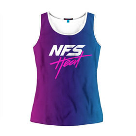 Женская майка 3D с принтом NFS HEAT в городе Новоалтайск, 100% полиэстер | круглая горловина, прямой силуэт, длина до линии бедра | need for speed | nfs | nfs heat | нфс | нфс хит