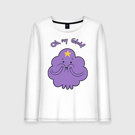 Женский лонгслив хлопок с принтом Oh my Glob! в городе Новоалтайск, 100% хлопок |  | cartoon network | finn | jake | аdventure time | время приключений | джейк | катун | катун нетворк | ливнерог | марселин | пупырка | радугарог | финн