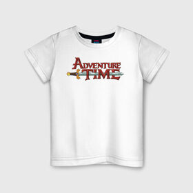 Детская футболка хлопок с принтом Adventure time в городе Новоалтайск, 100% хлопок | круглый вырез горловины, полуприлегающий силуэт, длина до линии бедер | cartoon network | finn | jake | аdventure time | время приключений | джейк | катун | катун нетворк | ливнерог | марселин | пупырка | радугарог | финн
