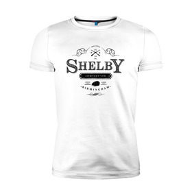 Мужская футболка премиум с принтом Shelby Company Limited в городе Новоалтайск, 92% хлопок, 8% лайкра | приталенный силуэт, круглый вырез ворота, длина до линии бедра, короткий рукав | gin | peaky blinders | shelby | the garrison | альфи соломонс | артур | банда | братья | гаррисон | грейс берджесс | джин | джон | криминал | мафия | острые козырьки | сериал | томас | финн | шелби