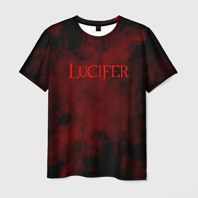 Мужская футболка 3D с принтом LUCIFER (КРЫЛЬЯ) в городе Новоалтайск, 100% полиэфир | прямой крой, круглый вырез горловины, длина до линии бедер | demons | lucifer | title | люцифер | надпись