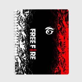 Тетрадь с принтом GARENA FREE FIRE в городе Новоалтайск, 100% бумага | 48 листов, плотность листов — 60 г/м2, плотность картонной обложки — 250 г/м2. Листы скреплены сбоку удобной пружинной спиралью. Уголки страниц и обложки скругленные. Цвет линий — светло-серый
 | free fire | garena | garena free fire | гарена | гарена фри фаер | фри фаер