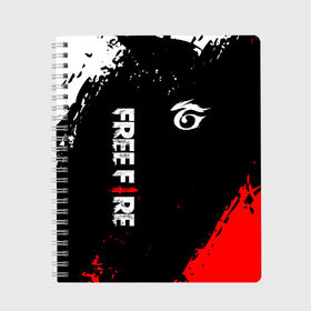 Тетрадь с принтом GARENA FREE FIRE в городе Новоалтайск, 100% бумага | 48 листов, плотность листов — 60 г/м2, плотность картонной обложки — 250 г/м2. Листы скреплены сбоку удобной пружинной спиралью. Уголки страниц и обложки скругленные. Цвет линий — светло-серый
 | free fire | garena | garena free fire | гарена | гарена фри фаер | фри фаер