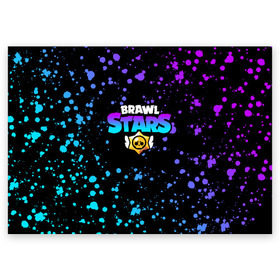 Поздравительная открытка с принтом  BRAWL STARS в городе Новоалтайск, 100% бумага | плотность бумаги 280 г/м2, матовая, на обратной стороне линовка и место для марки
 | brawl stars | bull | colt | games | leon | stars | берли | бо | брок | джесси | динамайк | дэррил | игры | кольт | леон | нита | пайпер | пенни | поко | пэм | рикошет | спайк | тара | фрэнк | шелли | эль примо