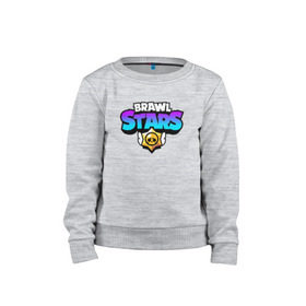 Детский свитшот хлопок с принтом BRAWL STARS в городе Новоалтайск, 100% хлопок | круглый вырез горловины, эластичные манжеты, пояс и воротник | brawl stars | bull | colt | games | leon | stars | берли | бо | брок | джесси | динамайк | дэррил | игры | кольт | леон | нита | пайпер | пенни | поко | пэм | рикошет | спайк | тара | фрэнк | шелли | эль примо