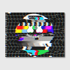 Альбом для рисования с принтом MARSHMELLO в городе Новоалтайск, 100% бумага
 | матовая бумага, плотность 200 мг. | Тематика изображения на принте: christopher comstock | dj | marshmello | music | диджей | клубная музыка | клубняк | крис комсток | маршмеллоу | музыка