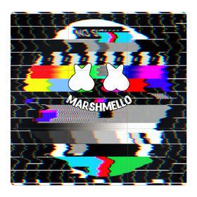 Магнитный плакат 3Х3 с принтом MARSHMELLO в городе Новоалтайск, Полимерный материал с магнитным слоем | 9 деталей размером 9*9 см | christopher comstock | dj | marshmello | music | диджей | клубная музыка | клубняк | крис комсток | маршмеллоу | музыка