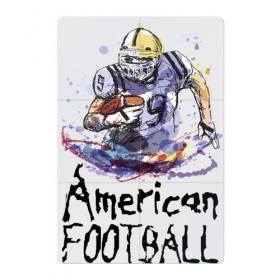 Магнитный плакат 2Х3 с принтом American football в городе Новоалтайск, Полимерный материал с магнитным слоем | 6 деталей размером 9*9 см | american football | ball | helmet | player | sportsman | usa | американский футбол | игрок | каска | мяч | сша