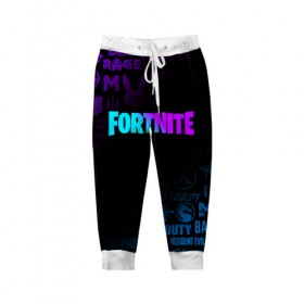 Детские брюки 3D с принтом FORTNITE в городе Новоалтайск, 100% полиэстер | манжеты по низу, эластичный пояс регулируется шнурком, по бокам два кармана без застежек, внутренняя часть кармана из мелкой сетки | Тематика изображения на принте: borderlands | call of duty | counter strike | cs go | dark souls | devil may cry | dmc | face | fallout | far cry | stalker | tes | the elder scrolls | the last of us | the witcher | warframe | watch dogs | варфрейм | ведьмак | масс эффект |