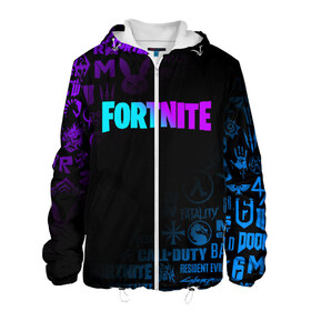 Мужская куртка 3D с принтом FORTNITE в городе Новоалтайск, ткань верха — 100% полиэстер, подклад — флис | прямой крой, подол и капюшон оформлены резинкой с фиксаторами, два кармана без застежек по бокам, один большой потайной карман на груди. Карман на груди застегивается на липучку | borderlands | call of duty | counter strike | cs go | dark souls | devil may cry | dmc | face | fallout | far cry | stalker | tes | the elder scrolls | the last of us | the witcher | warframe | watch dogs | варфрейм | ведьмак | масс эффект |