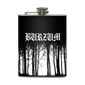 Фляга с принтом Burzum в городе Новоалтайск, металлический корпус | емкость 0,22 л, размер 125 х 94 мм. Виниловая наклейка запечатывается полностью | Тематика изображения на принте: burzum | ghotic | варг викернес | мрак | тьма