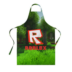 Фартук 3D с принтом ROBLOX в городе Новоалтайск, 100% полиэстер | общий размер — 65 х 85 см, ширина нагрудника — 26 см, горловина — 53 см, длина завязок — 54 см, общий обхват в поясе — 173 см. Принт на завязках и на горловине наносится с двух сторон, на основной части фартука — только с внешней стороны | game | gamer | logo | minecraft | roblox | simulator | игра | конструктор | лого | симулятор | строительство | фигура