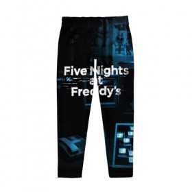 Детские леггинсы 3D с принтом FIVE NIGHTS AT FREDDYS в городе Новоалтайск, полиэстер 85%, спандекс 15% | эластичный пояс, зауженный крой | 5 ночей с фредди | animation | bonnie | chica | five nights at freddys | fnaf | foxy | freddy | funny | horror | scary | бонни | майк | пять | ужас | фнаф | фокси | фредди | чика | шмидт