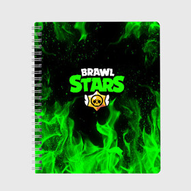 Тетрадь с принтом BRAWL STARS в городе Новоалтайск, 100% бумага | 48 листов, плотность листов — 60 г/м2, плотность картонной обложки — 250 г/м2. Листы скреплены сбоку удобной пружинной спиралью. Уголки страниц и обложки скругленные. Цвет линий — светло-серый
 | Тематика изображения на принте: brawl stars | bull | colt | leon | stars | берли | бо | брок | ворон | джесси | динамайк | дэррил | кольт | леон | мортис | нита | пайпер | пенни | поко | пэм | рикошет | спайк | тара | фрэнк | шелли | эль примо