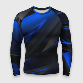 Мужской рашгард 3D с принтом Blue and Black в городе Новоалтайск,  |  | 3d | 3д | black | blue | texture | геометрия | красно синее | синий | текстуры | фигуры | черный