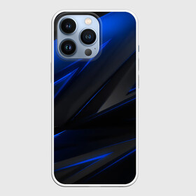 Чехол для iPhone 13 Pro с принтом Blue and Black в городе Новоалтайск,  |  | Тематика изображения на принте: 3d | 3д | black | blue | texture | геометрия | красно синее | синий | текстуры | фигуры | черный