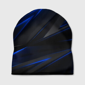 Шапка 3D с принтом Blue and Black в городе Новоалтайск, 100% полиэстер | универсальный размер, печать по всей поверхности изделия | Тематика изображения на принте: 3d | 3д | black | blue | texture | геометрия | красно синее | синий | текстуры | фигуры | черный